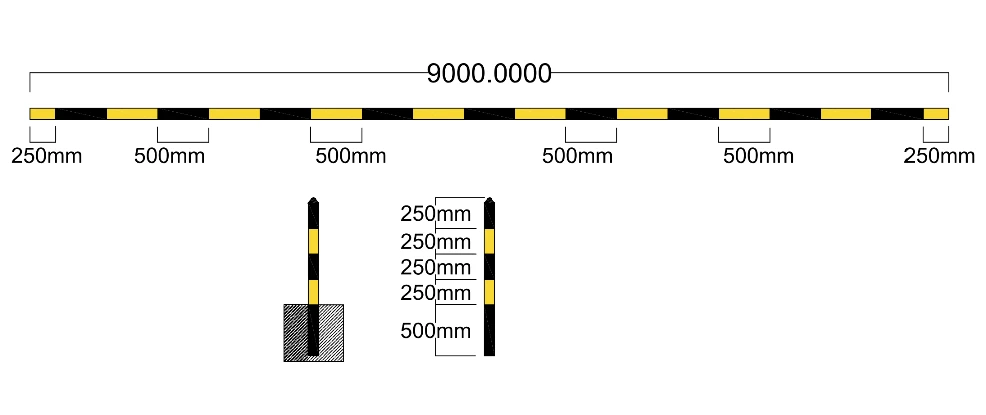 Steel Pipe safety Bollard Steel Pipe safety Bollard